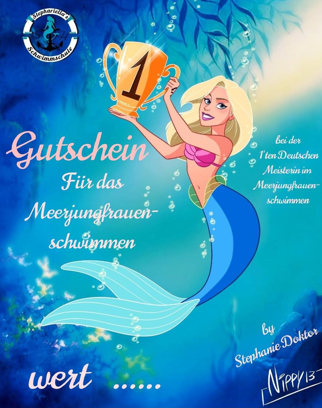 Meerjungfrauen Schwimmkurs Gutschein